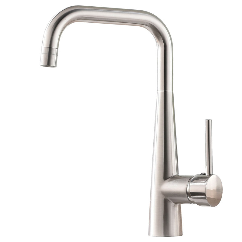 Robinet de cuisine à un trou, Nickel brossé