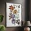«Garden Bouquets I», reproduction encadrée - bois massif 2887312