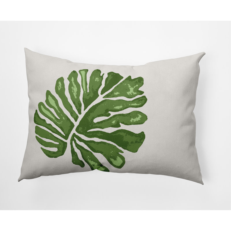 Floral Outdoor Reversible Throw Pillow