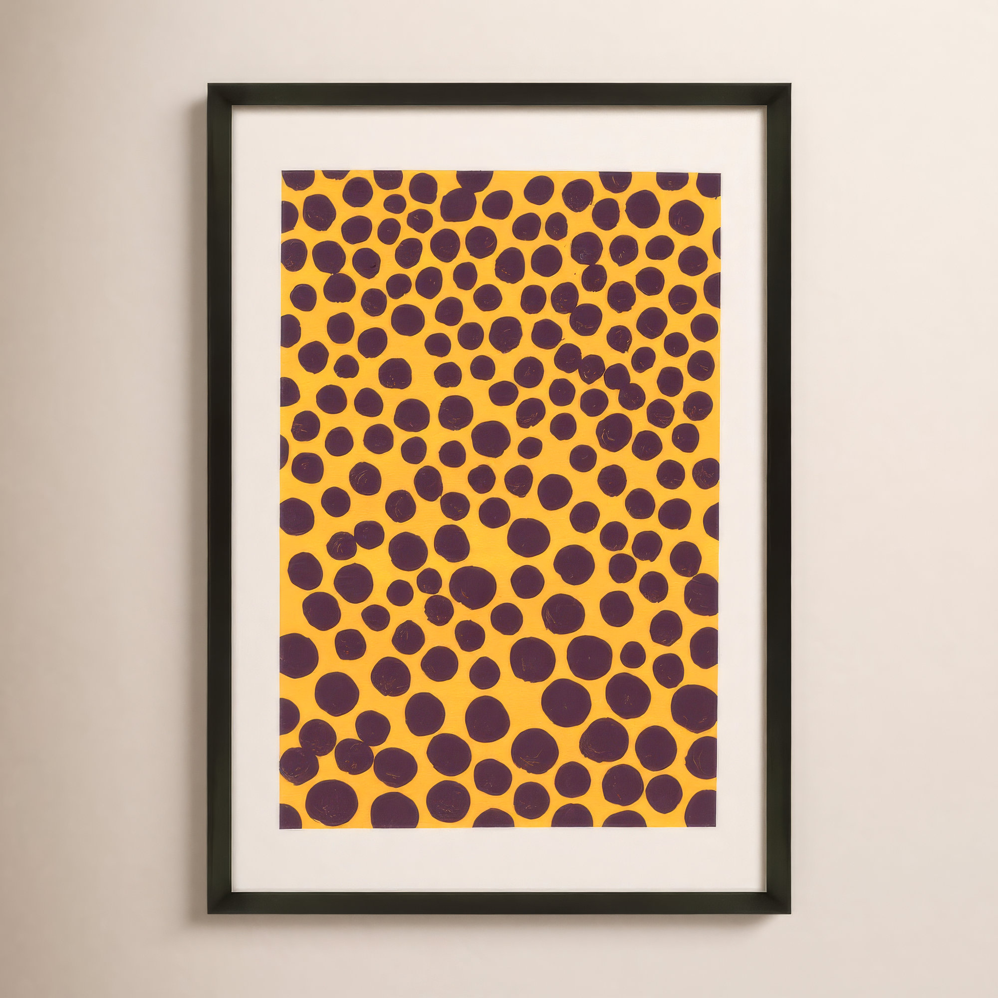Maroon On Pumpkin by Michela Sorrentino, 20" H x 14" W x 1.25" D, Black