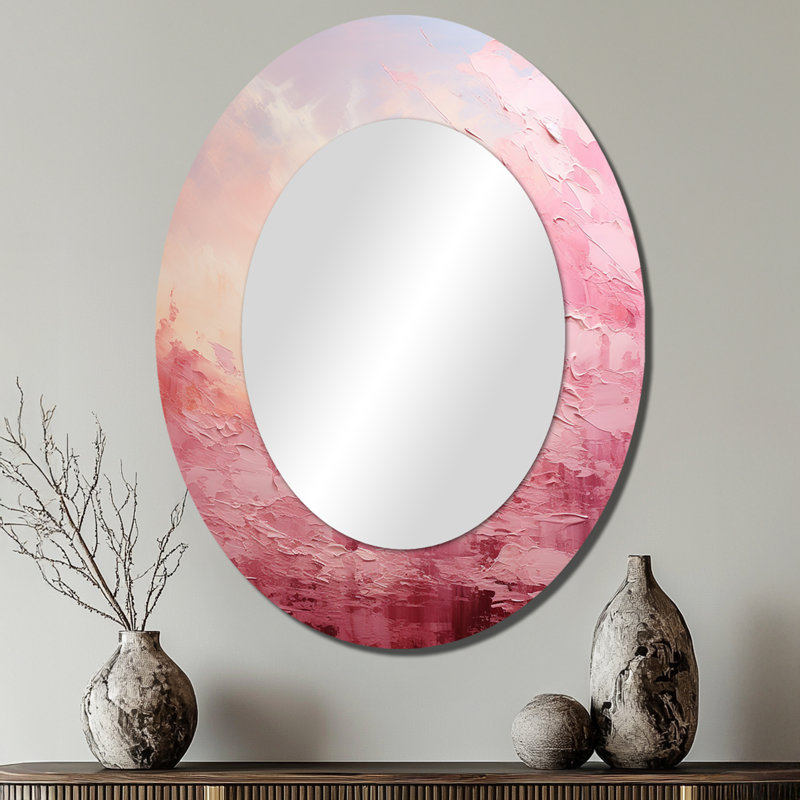 Miroir mural rose - Horizon rose, 40 po x 30 po
