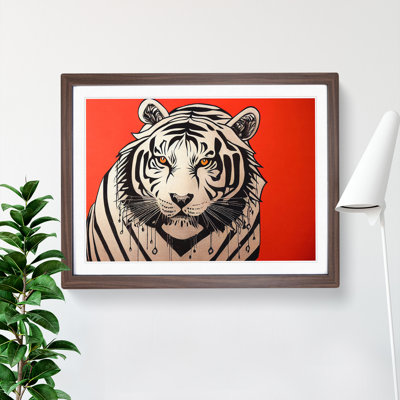 Modern Art Tiger Abstract - Framed Print