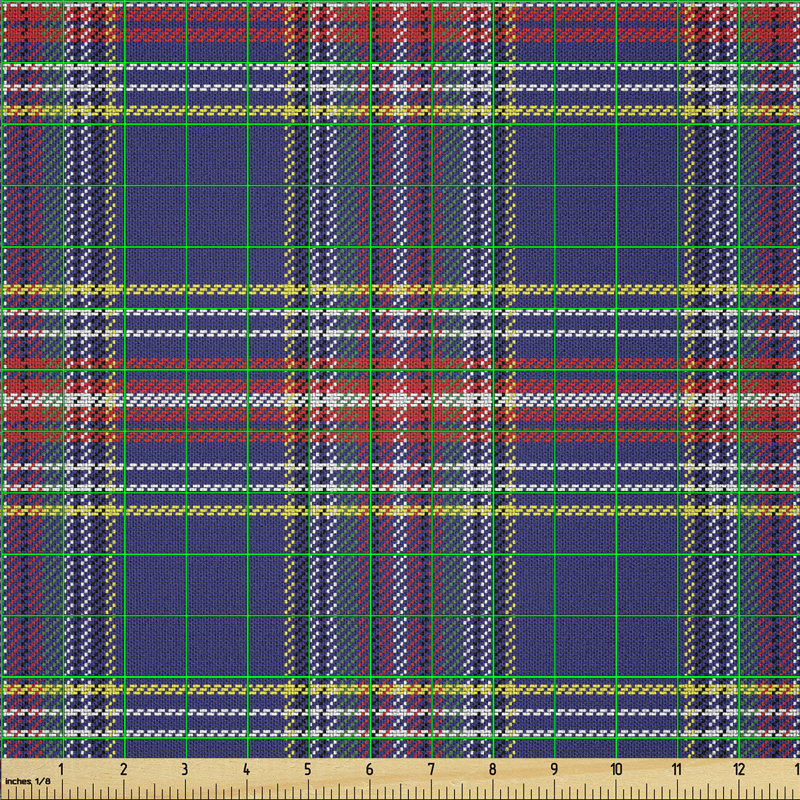 Deadria Old Fashioned Scottish Tartan Multi-Purpose Fabric