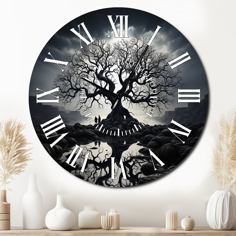 Horloge murale The Contrast Tree II, Surdimensionné