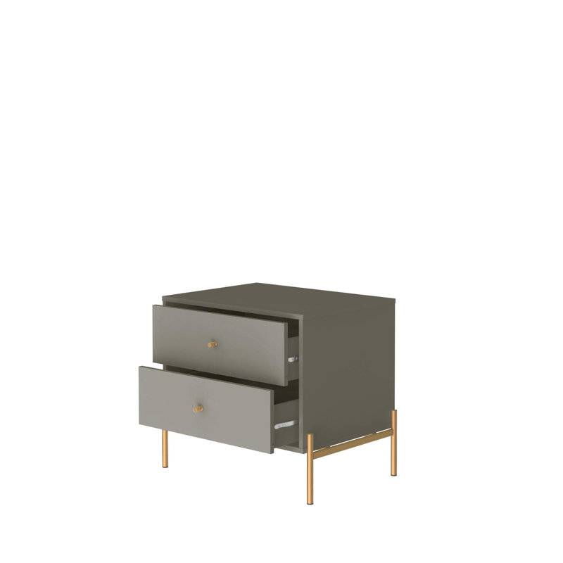 Table de chevet moderne 25 po Jasper, Gris