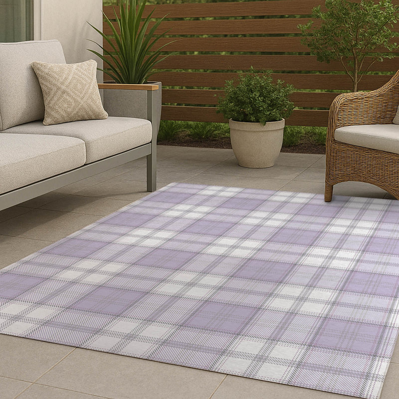 Bully Plaid Non-Slip Outdoor Rug, Rectangle 2' x 3'