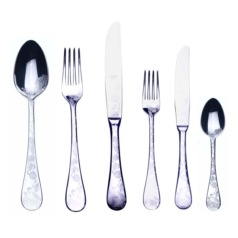 Venere Flatware Set - 36 Pieces - Stainless Steel, Silver