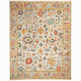 Elan Hand Knotted Wool Oriental Area Rug in Multi