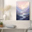 «Winding River Through Mauve Mountains with Golden Lights», art mural sur toile-1298368283