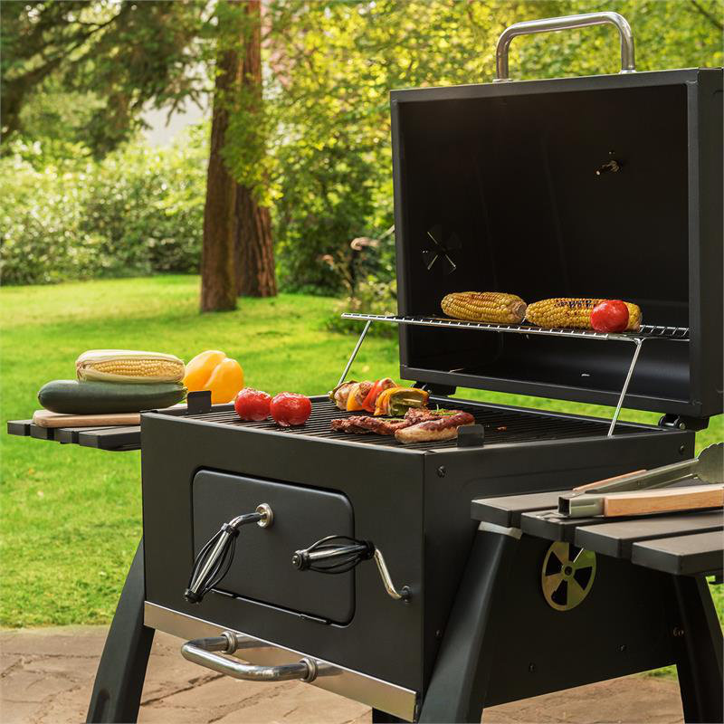 Offset Charcoal Smoker & Grill