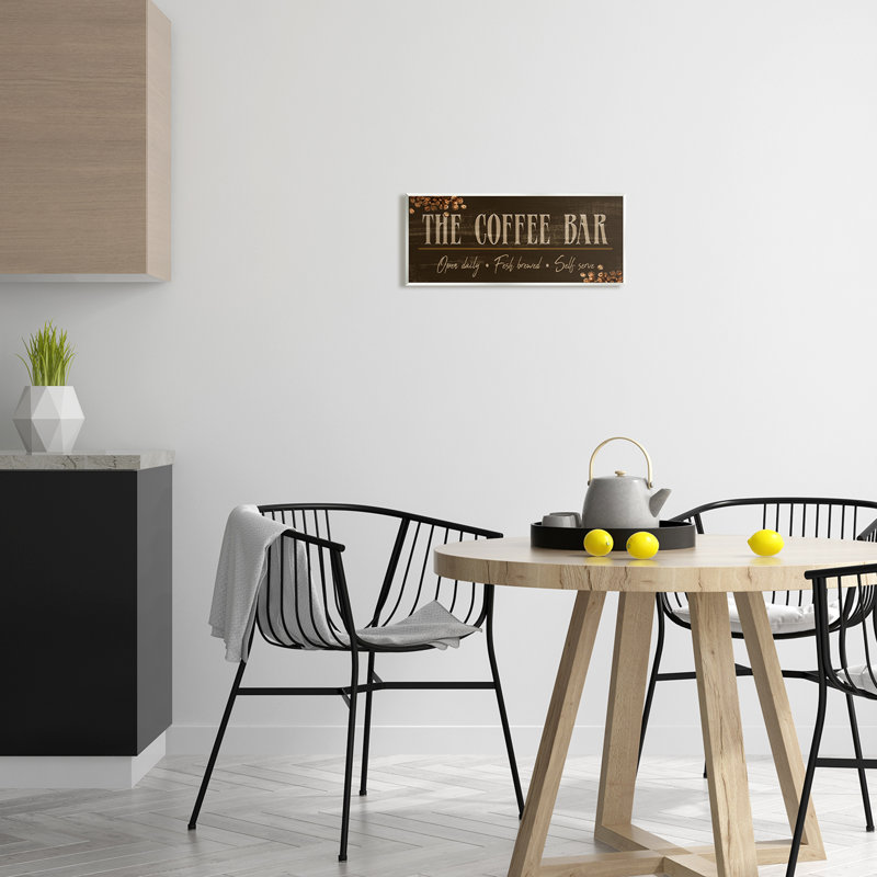 «Bb-009-Wood Rustic Coffee Bar Sign On MDF» par Kim Allen, impression