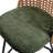 Upholstered Green Rattan Full Back Counter Swivel Bar Stool-2040474678
