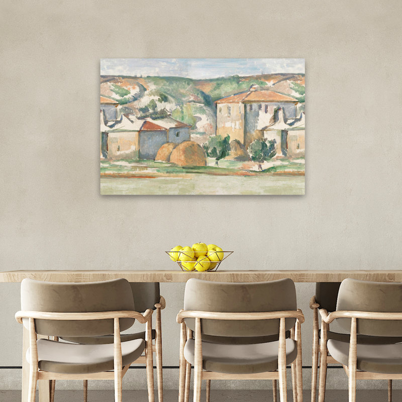 Perdus dans le temps - Art contemporain de bâtiments rustiques campagne européenne, H 36 po x l 24 po