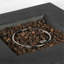 Table de feu carrée 35 pouces, brûleur 50k, extérieur oxyde de magnésium 35,02 "x 35,02" 50 000, oxyde, teinte gris foncé