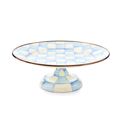 Sky Check Small Pedestal Platter