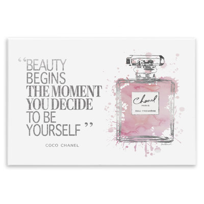 'Beauty Begins Fashion Perfume' Textual Art