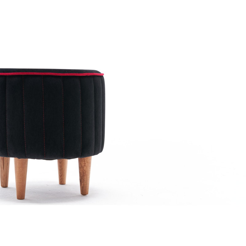 Pouf, Rouge / anthracite