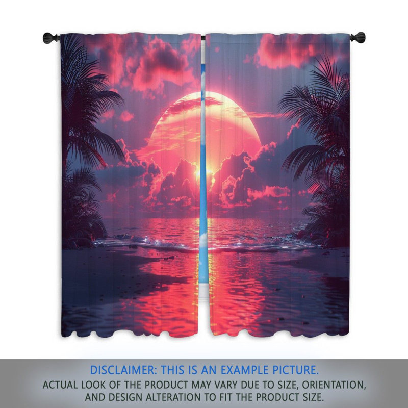 Paire de rideaux obscurcissant en polyester Elioth, L 20 po x L 82 po