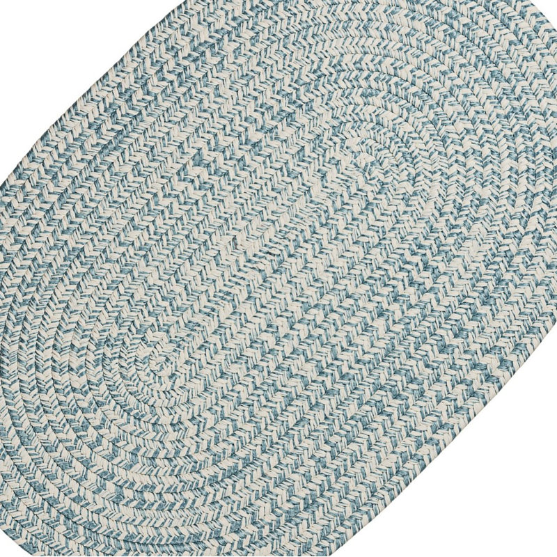 Tapis d'entrée / extérieur Traver Tweed, Bleu fédéral / blanc cassé, L 26 po x L 40 po