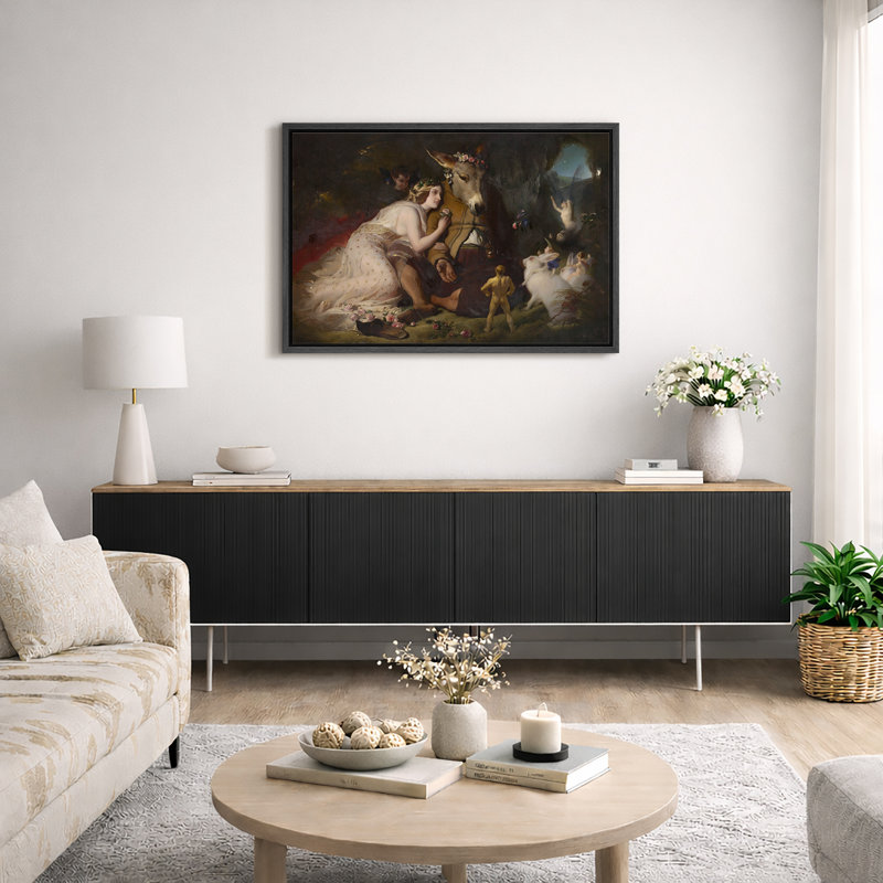 Illustration de scène romantique de licorne, images de salon, impression sur toile encadrée, impression numérique