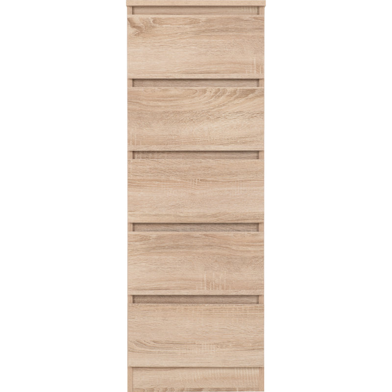 40cm W 5 - Drawer Chest of Drawers, Oak