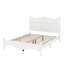 Grand lit plateforme en bois au design rétro élégant