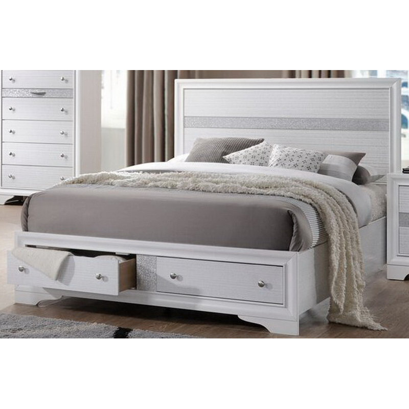 Mccreary Wood Standard Bed, Queen, White