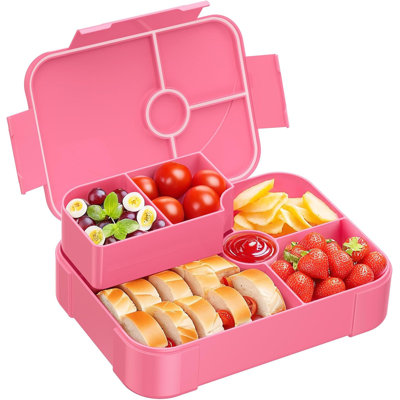 Boîte à bento 6 compartiments 1150 ML pour enfants - plateau repas amovible pour la rentrée scolaire