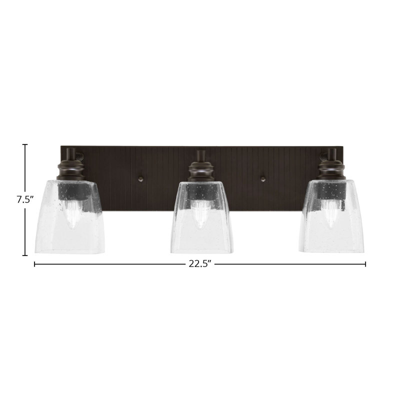 Éclairage pour meuble-lavabo 3 lumières Arran, Espresso, Transparent