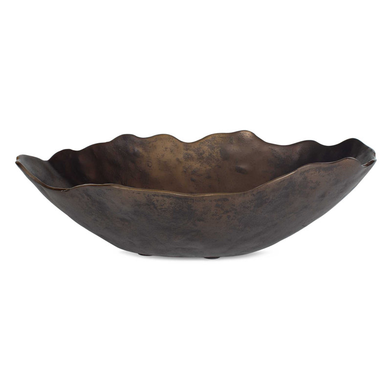 Bol d'extérieur en bronze Uttermost Obscura, Doré