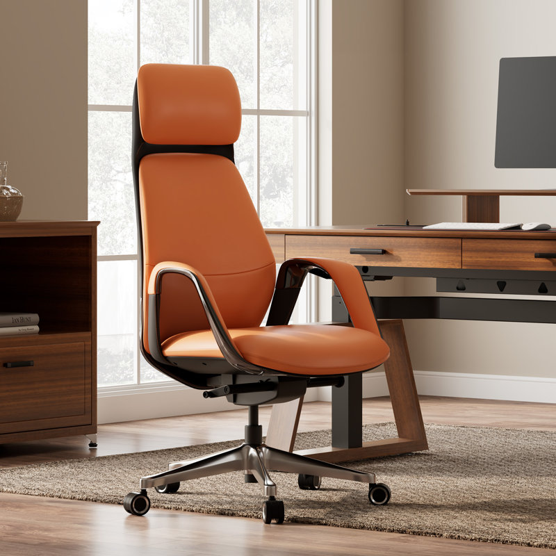 Chaise de bureau Demitrice, Orange