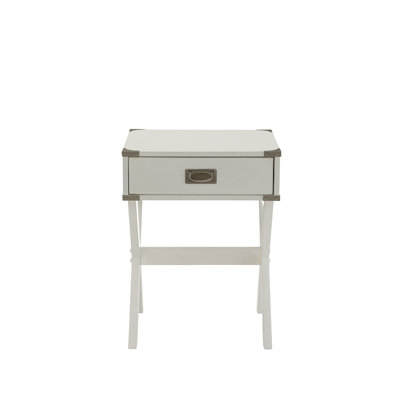 Babs White Finish Accent Table
