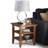 Acadian 19"W Solid Wood Transitional Square End Table with 2 Open Shelves-560243070-645222096