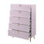 Commode haute brillance, commode rose