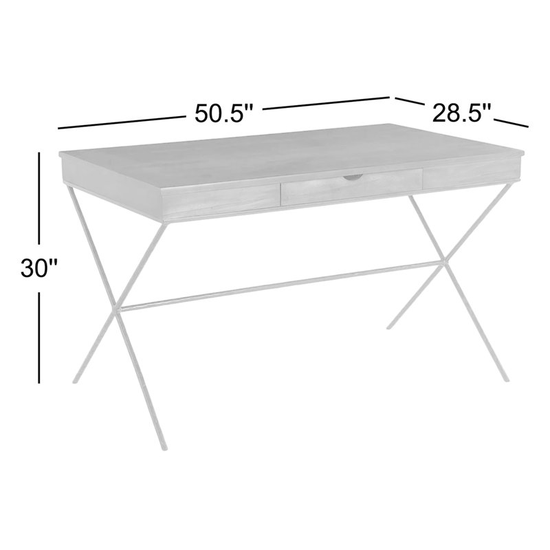 Bureau debout en bois massif Abbott, Anthracite, Couche transparente