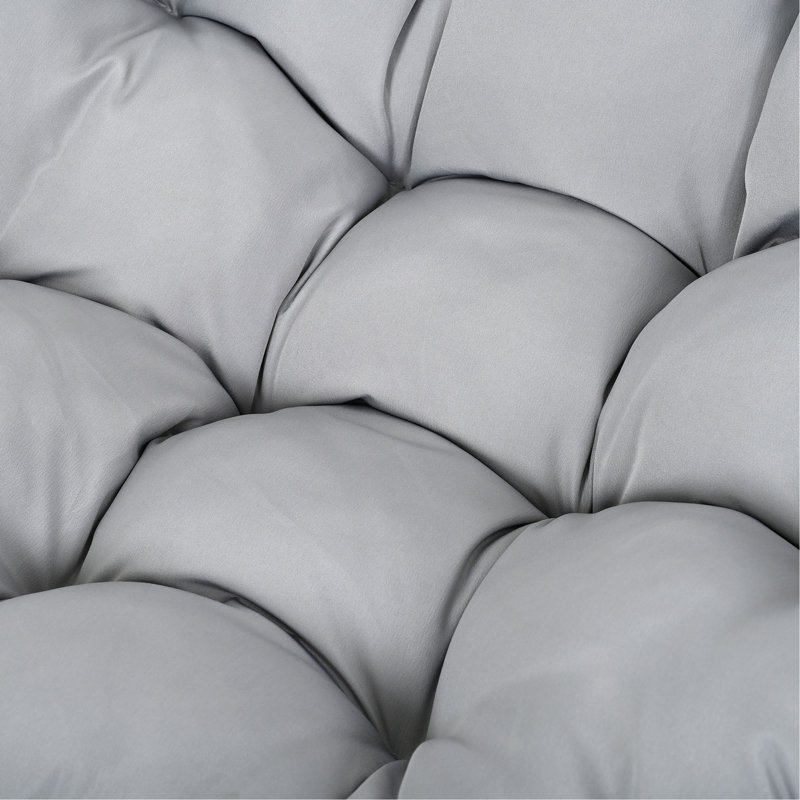 Fauteuil œuf pliant pour une personne U_Style, Gris, Noir