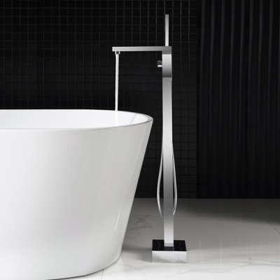 Aether Freestanding Tub Filler with Diverter