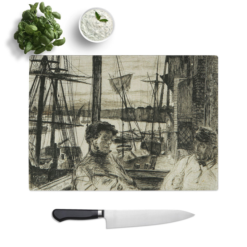 Rotherhithe by James Mcneill Whistler Chopping Board, 0.4cm H x 28.5cm W x 39cm L