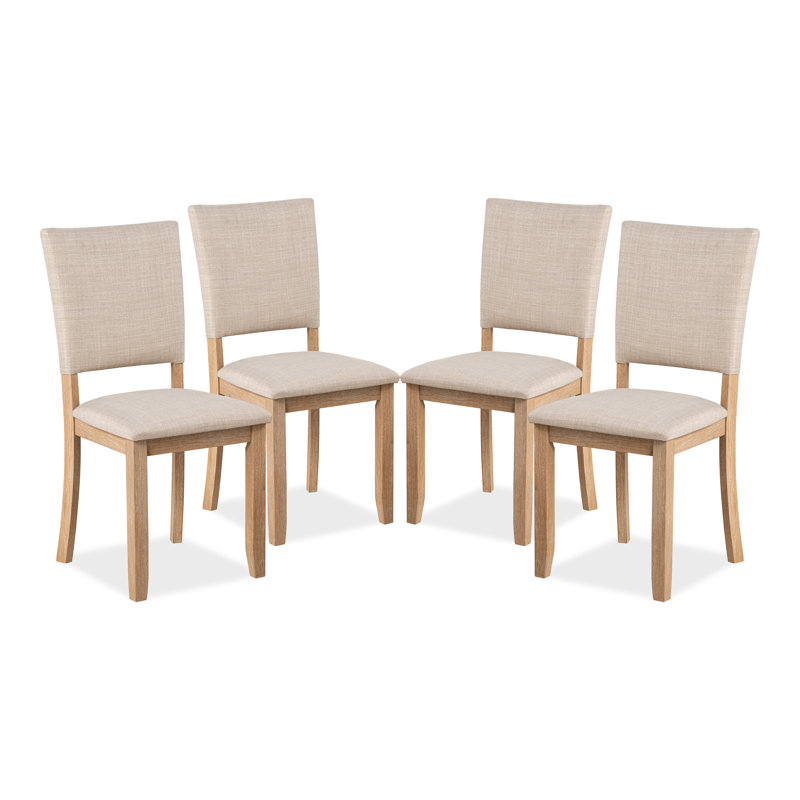 Chaise d'appoint rembourrée Dremon, Naturel