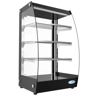 Free-Standing Glass Display Cabinet, Tempered Glass and Clear Coat Aluminum  Frame, for Retail Use - Zen Merchandiser