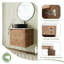 Meuble-lavabo mural 24 po avec comptoir en quartz