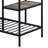 Rustic Oak And Black Kitchen Island With Robust Frame - Practical For Dining Room Use For Storage