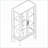 Curio Cabinet with Tempered Glass Doors, American Retro Lighted Display Cabinet with Mirrored Back &amp; Adjustable Shelves | Cherry | MDF+Glass-122577521