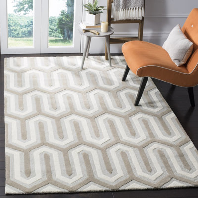 Ellicott Hand Tufted Wool Geometric Rug