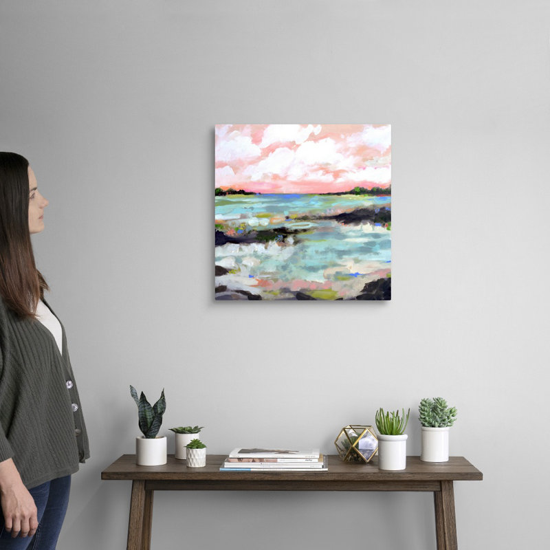 «Surfscape III» par Karen Fields - reproduction d'art, Toile tendue, H 20 po x l 20 po x P 1,25 po