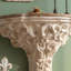 Console en bois massif brun et blanc