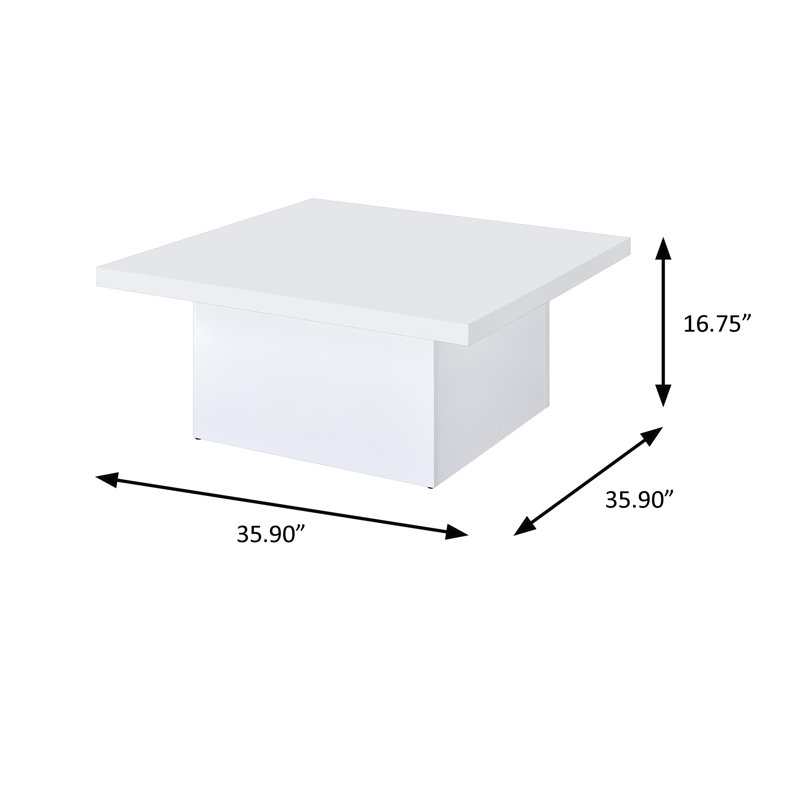 Table basse contemporaine 35,9 ", White