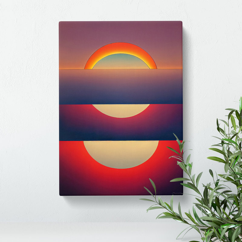 Righteous Abstract Sunset - Wrapped Canvas Print, 50cm H x 35cm W x 3cm D
