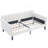 Elena Twin Size Ivory Boucle Upholstered Daybed, Ribbed Tufted Backrest, Daybed in Lavish Modern Design, Richly Hued Foam Comfort