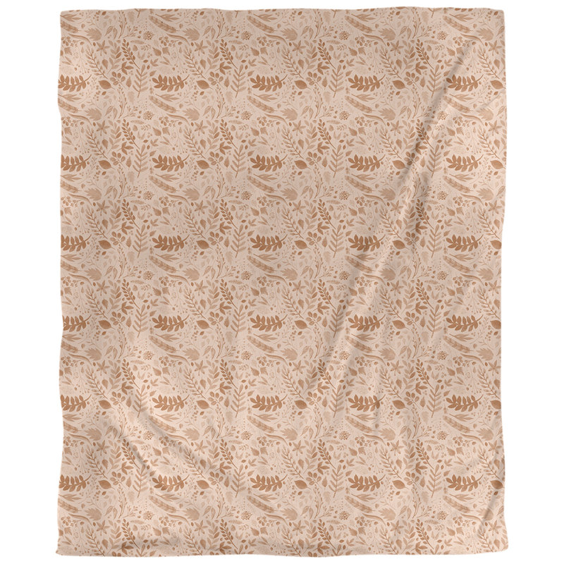 Tissu de feuillage d’automne, Orange, L 54 po x l 36 po, Coton peigné pima